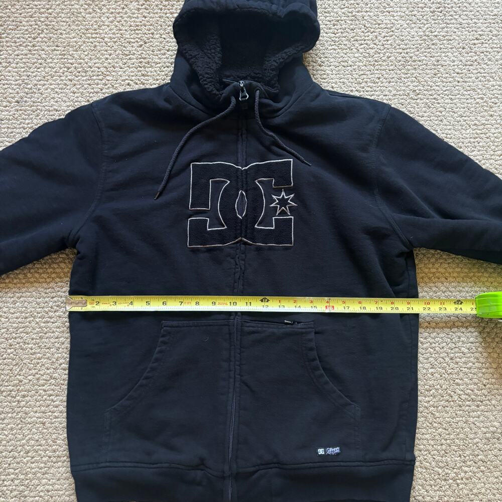vintage y2k dc shoes sherpa lined zip up hoodie premium label large - Picture 5 of 8